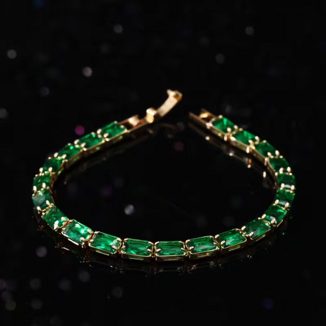 Bracelet de Tennis Émeraude Classique