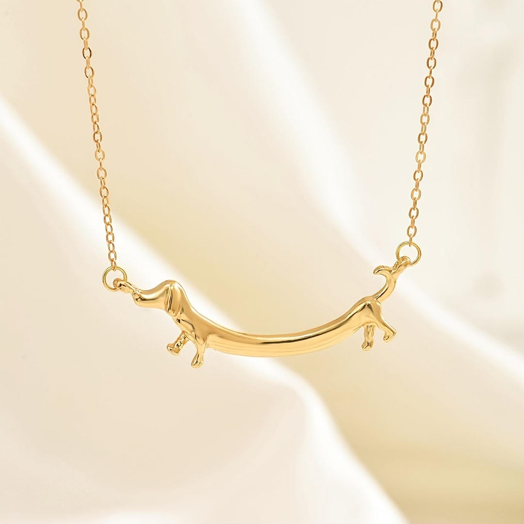 Collier Pendentif Barre pour Chien Saucisse