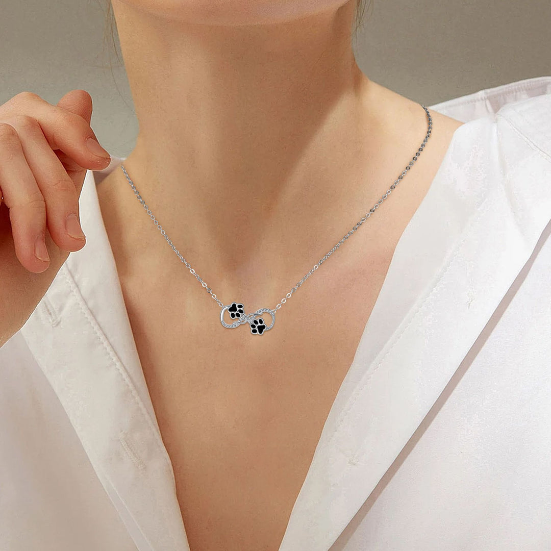 Collier Pendentif Infini en Zirconium