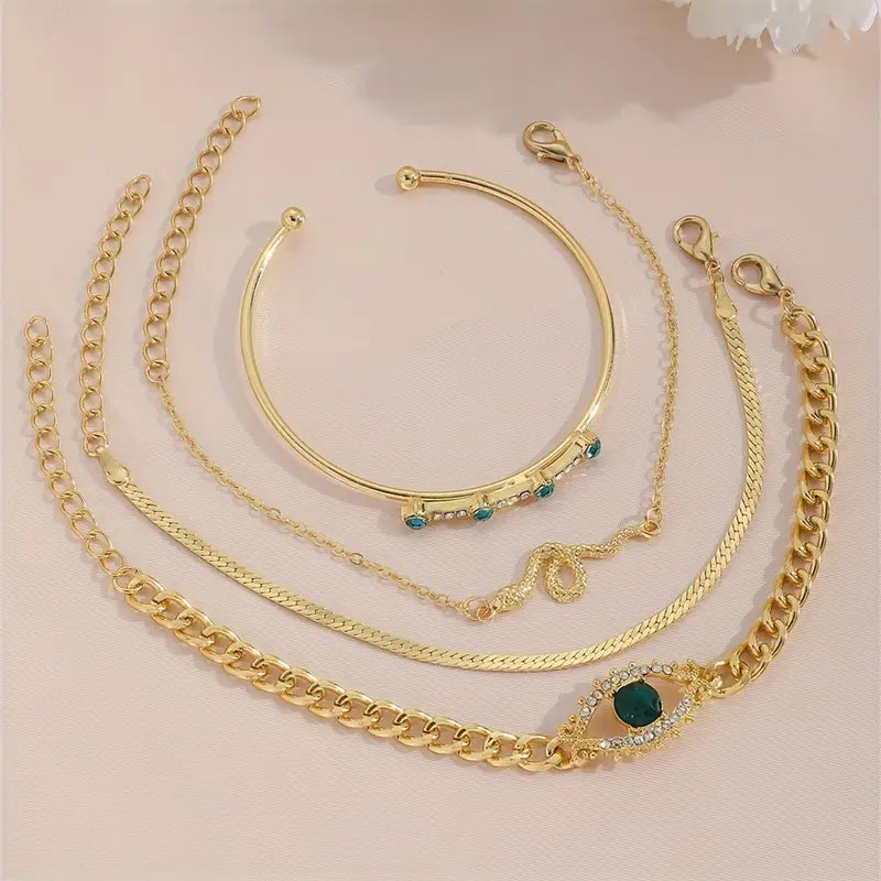 Serpina Veyra Bracelet Set | Gold