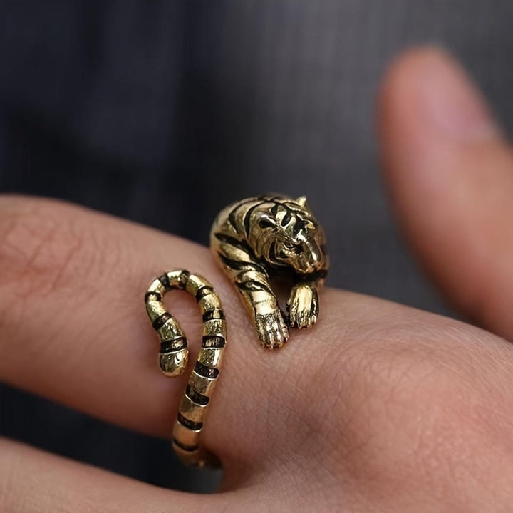 Bague Ajustable Étreinte de Tigre