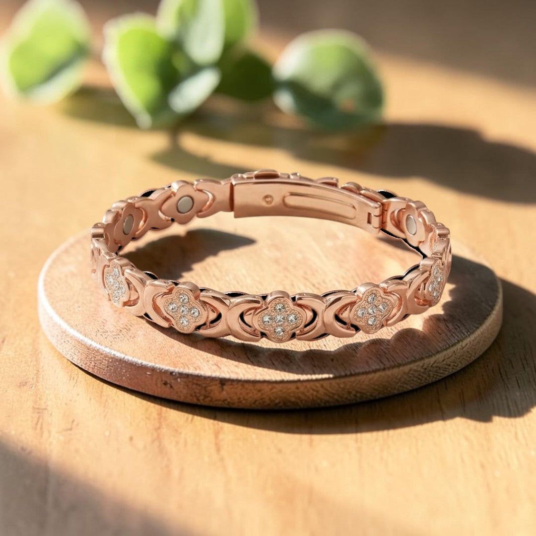 Bracelet en cuivre bleu Ella
