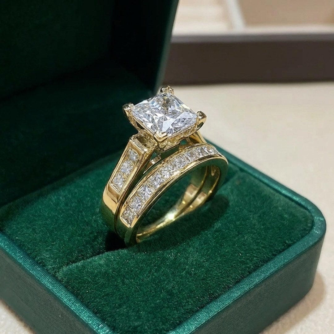 Bague de Promesse Exquise en Zircon