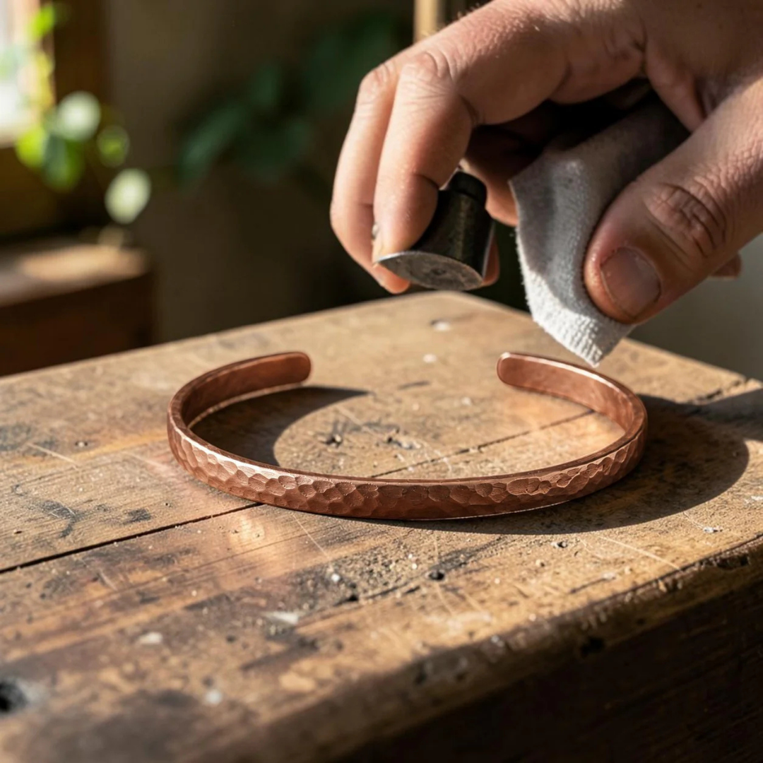 Bracelet de cheville en cuivre marin d&