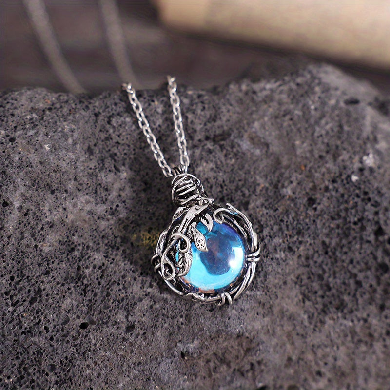 Collier Antique en Sphère Iridescente