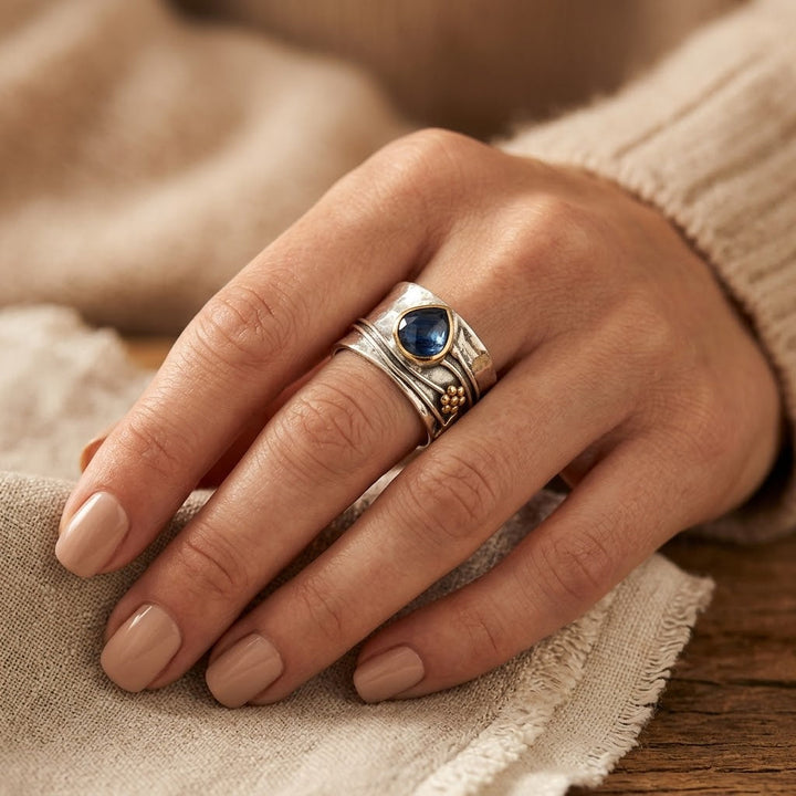 Accent Ring with Silver and Gold Setting