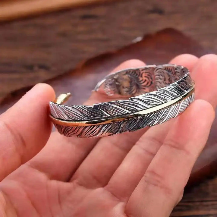 Bracelet Vintage Ajustable en Plume