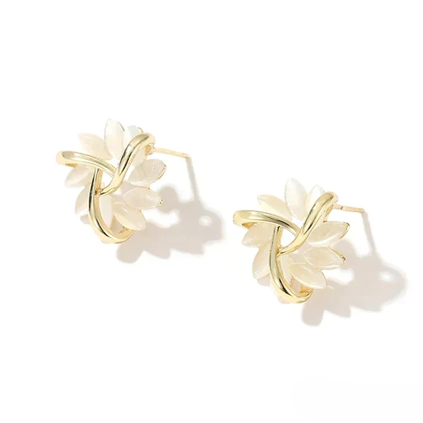 Sienna Opal Petal Stud Earrings