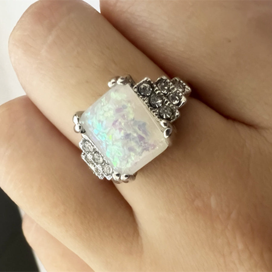 Bague Vintage Art Déco en Opale