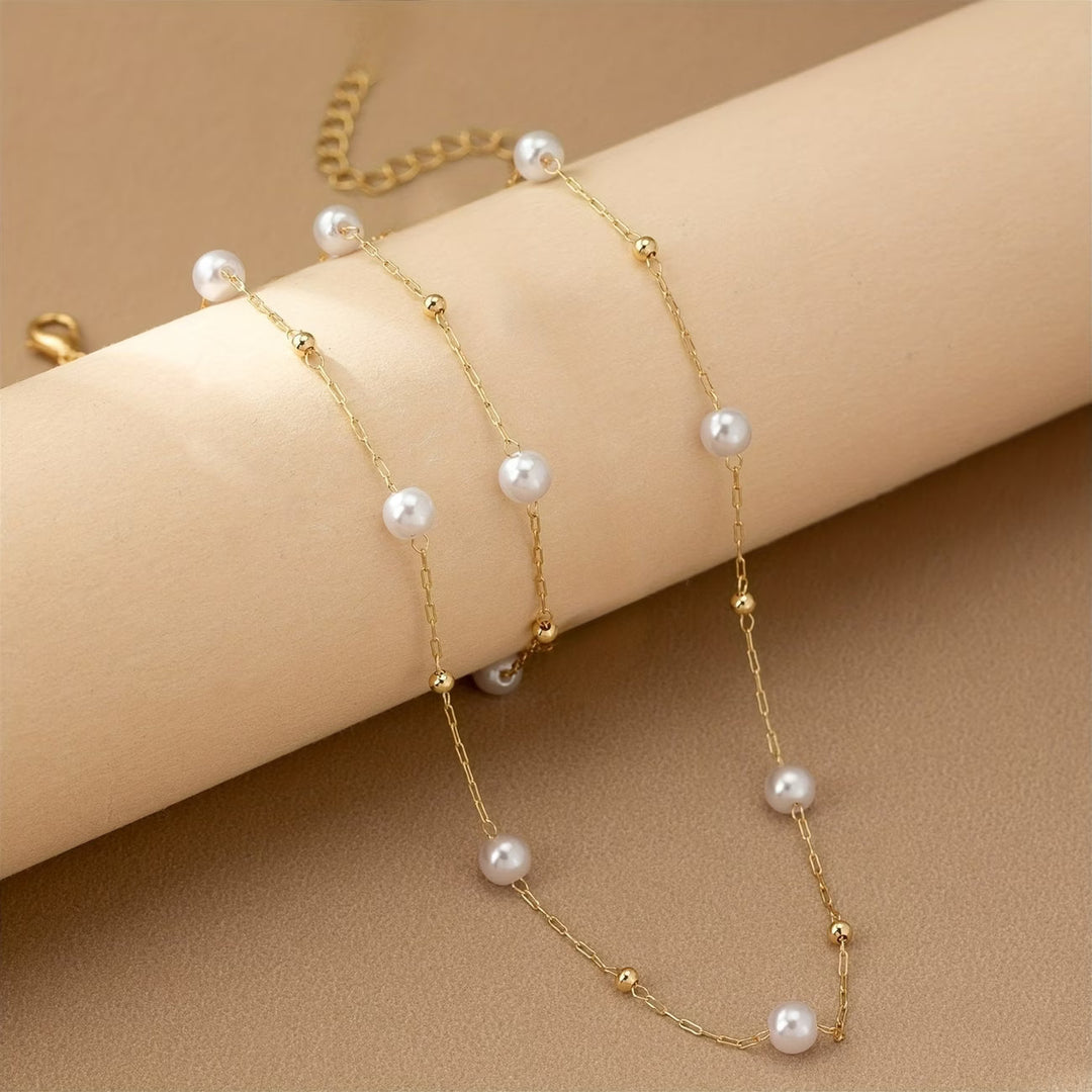 Ensemble de Bijoux en Chaîne de Perles Fines