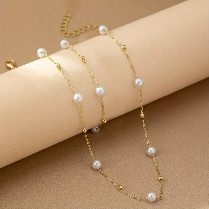 Ensemble de Bijoux en Chaîne de Perles Fines