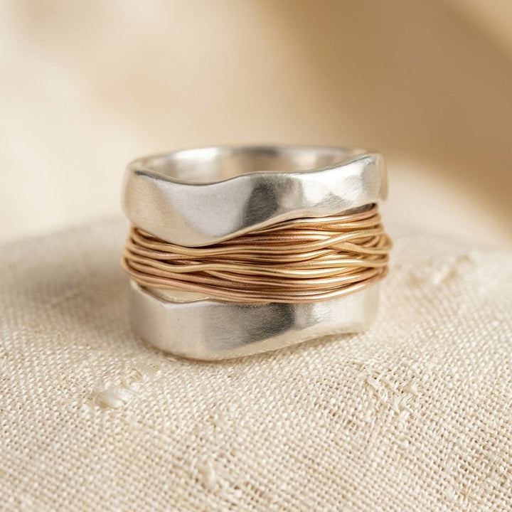 Wrapped Silver and Gold Ring