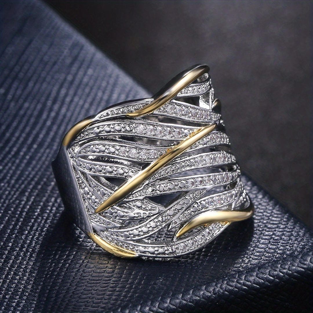 Bracelet Manchette Statement Vagues de Cristaux