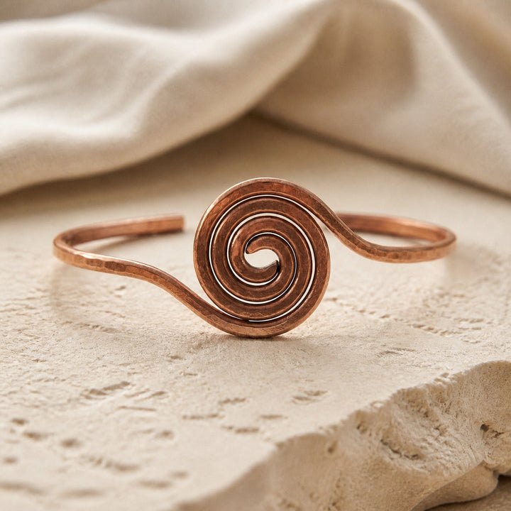 Bracelet de cheville en cuivre Coil Aura
