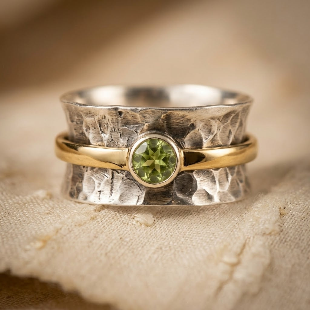 Rustic Silver and Gold Ring