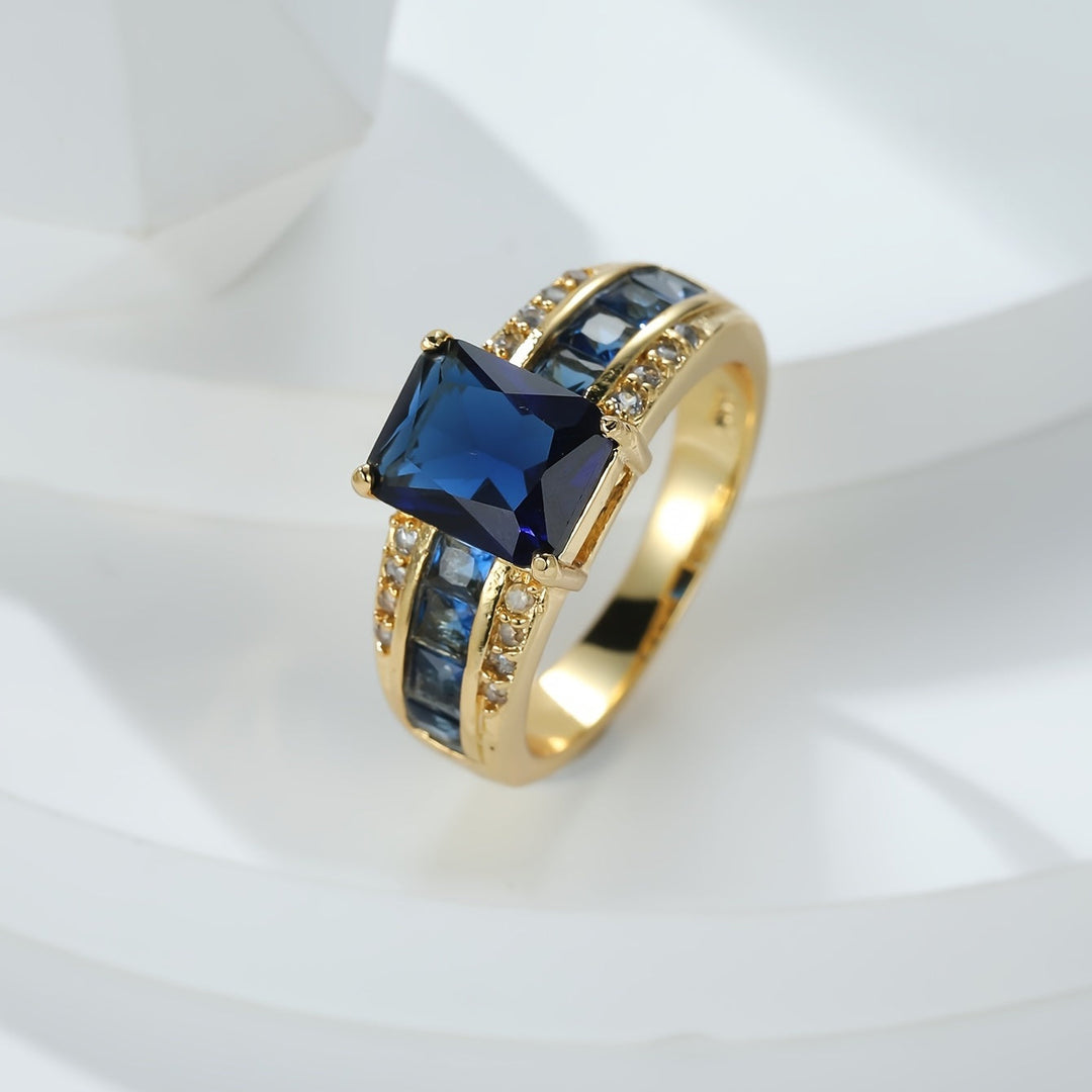 Bague Déclaration en Saphir Doré