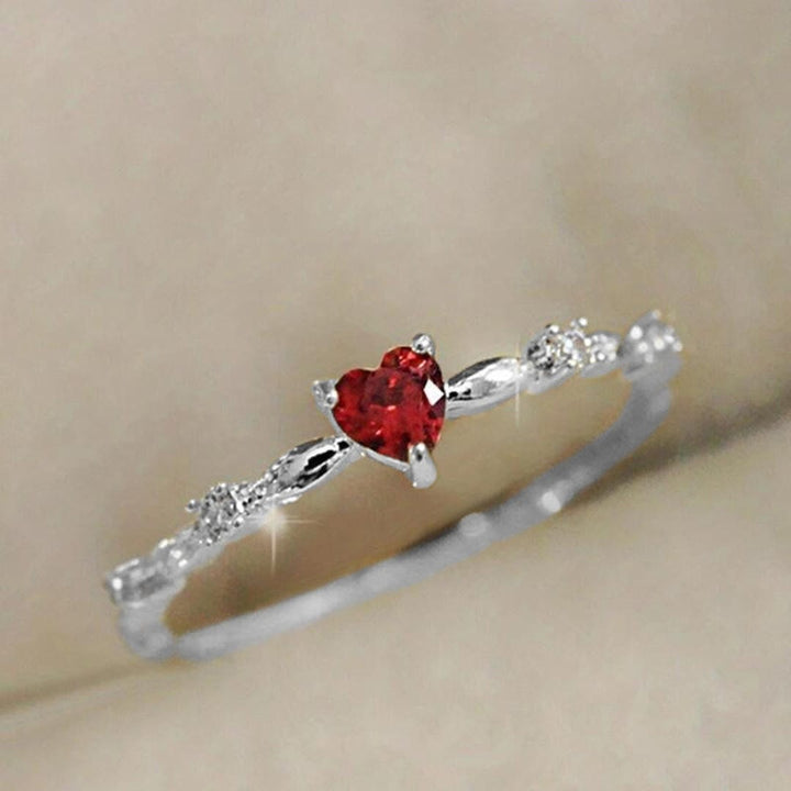 Bague Petit Cœur en Rubis