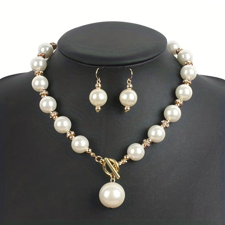 Ensemble de Collier en Perles Épaisses