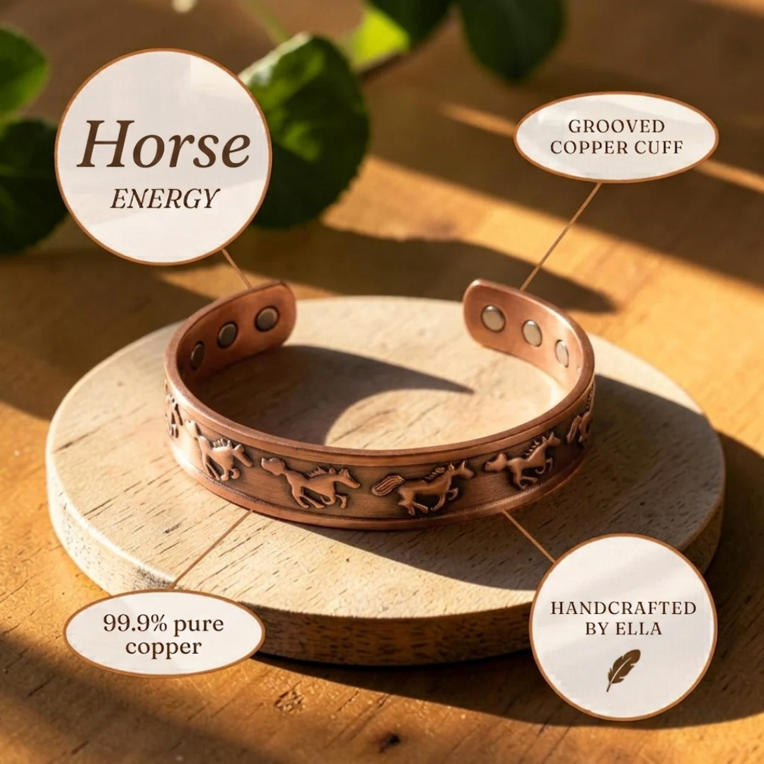 Bracelet en cuivre pour cheval Ella