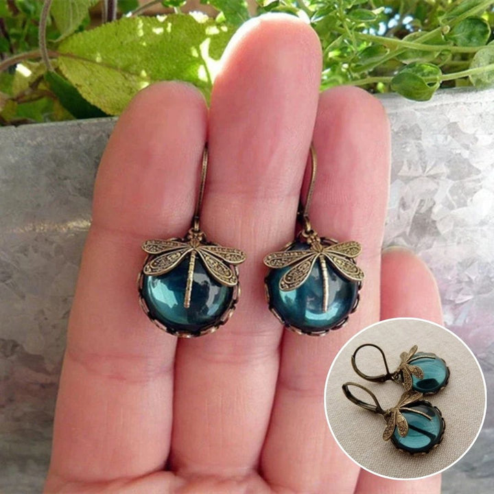 Collier Vintage Libellule Éblouissant avec Boucles d&