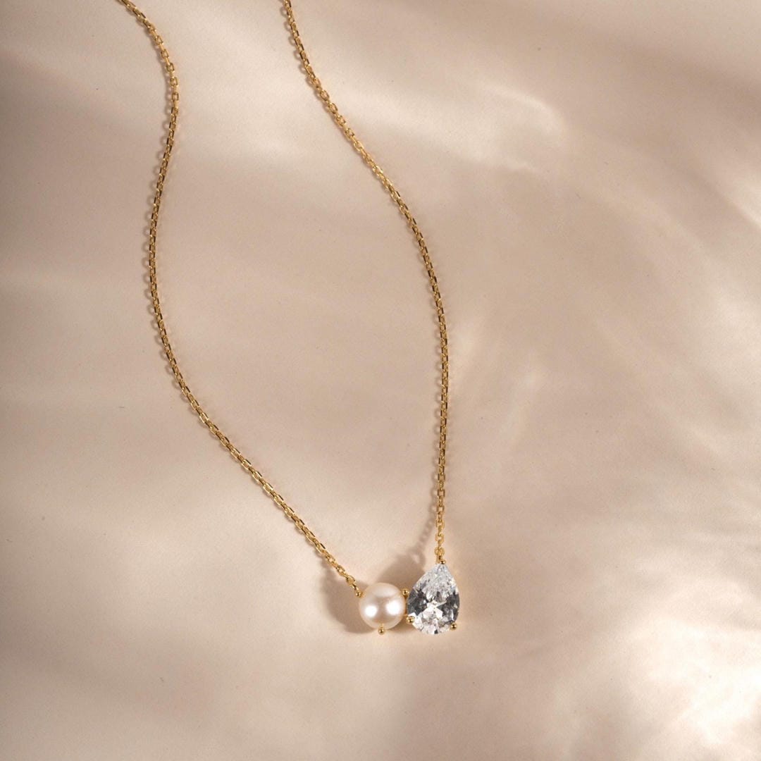 Collier Charme Duo Goutte de Perle