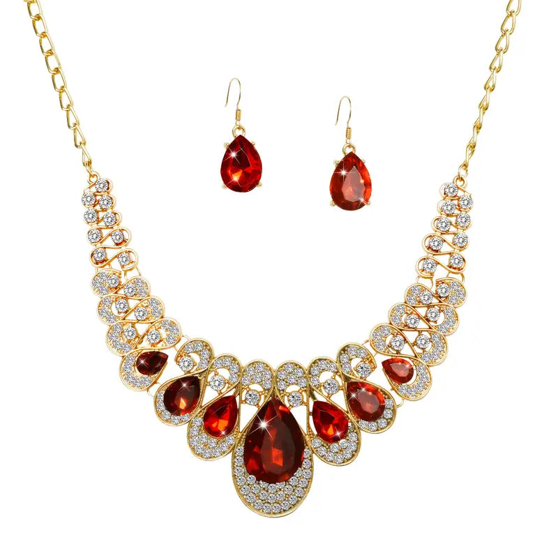 Maevina Crimselle Jewellery Set | Gold