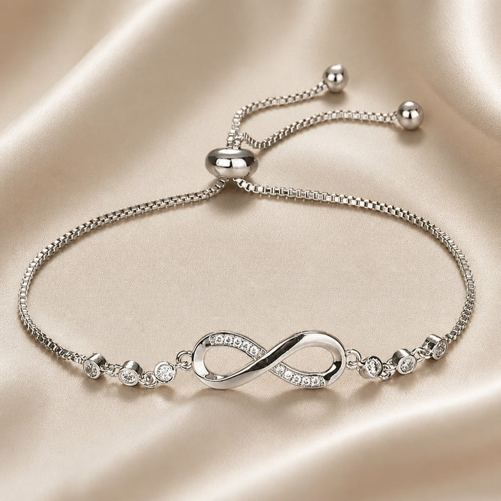 Bracelet Infini à Glissière en Or Blanc