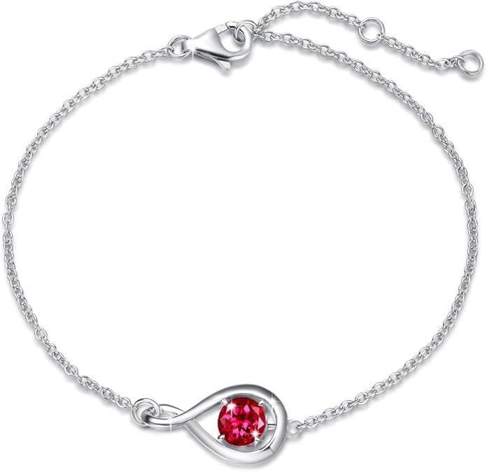 Infinity Ruby Bracelet | White Gold