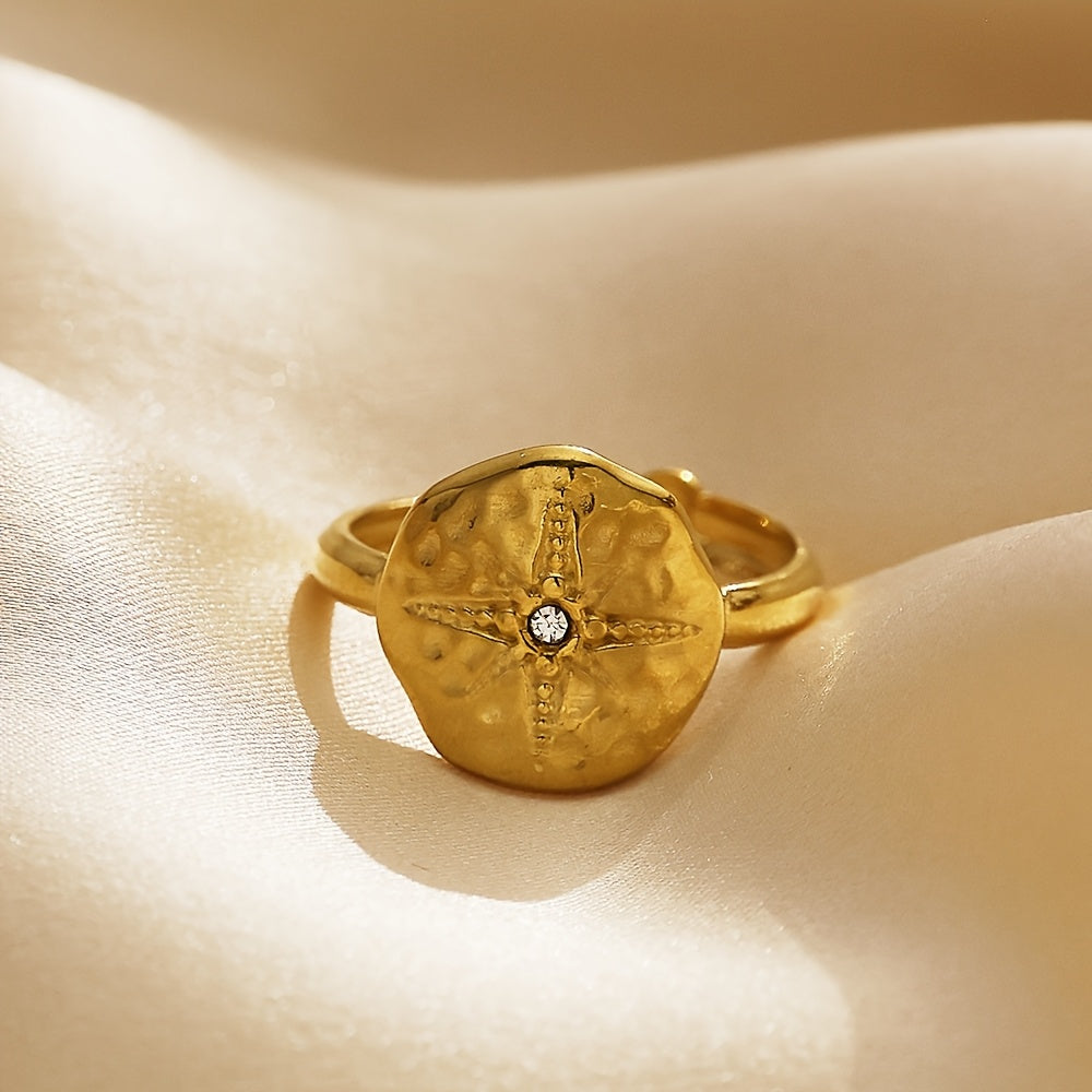 Bague Rétro Octagram en Zirconia