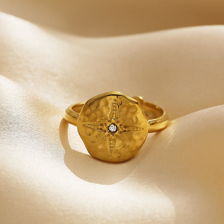 Bague Rétro Octagram en Zirconia