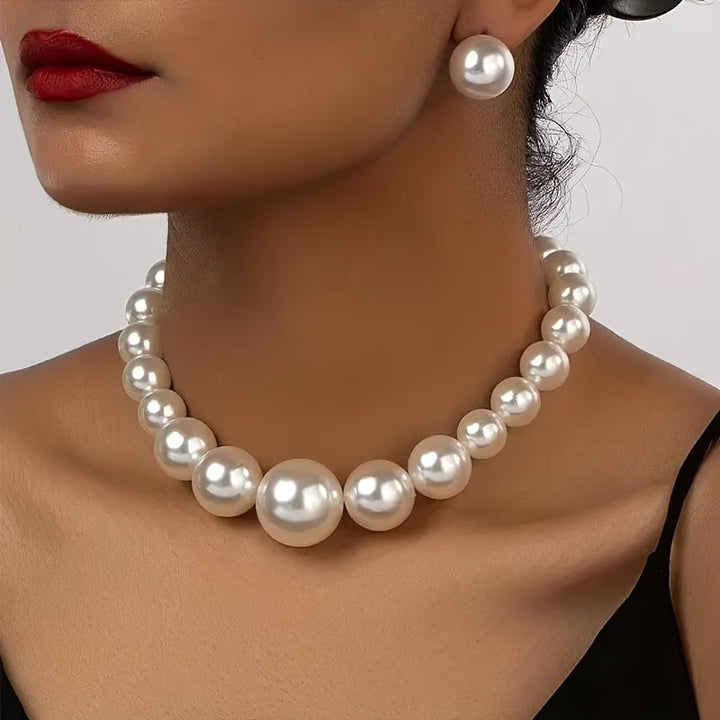Ensemble de Bijoux Classiques en Perles Vintage