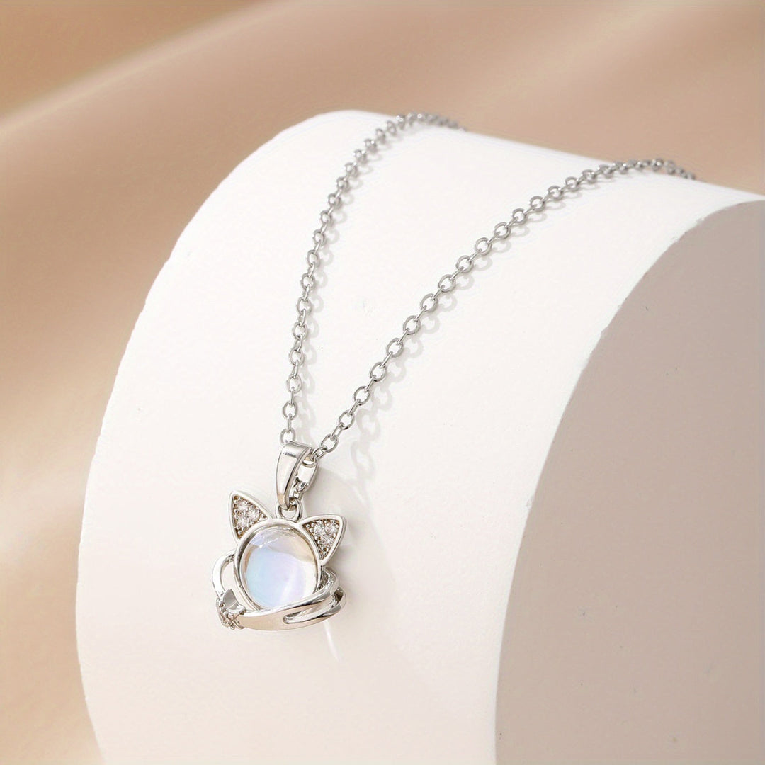 Collier en pierre de lune avec pendentif adorable