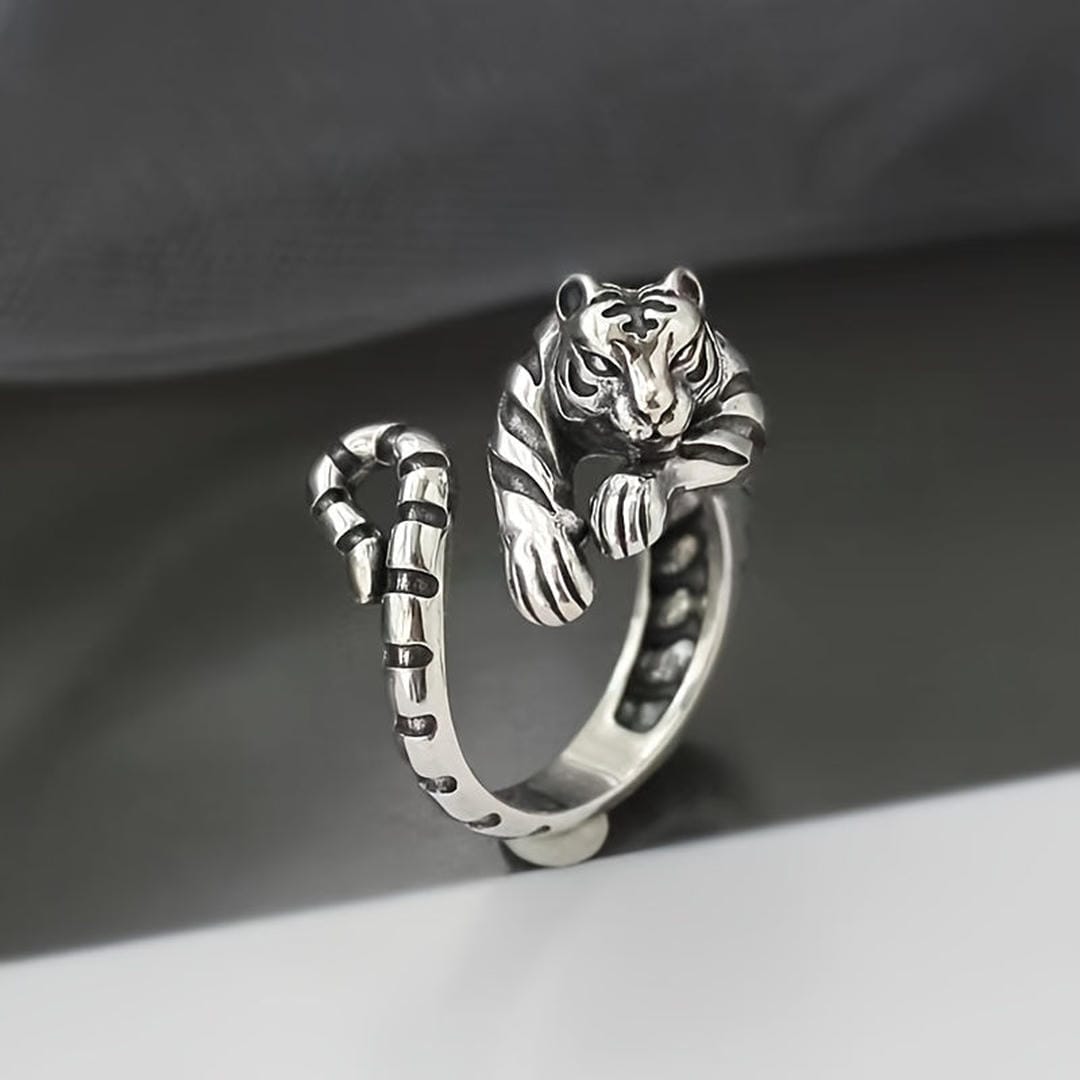 Bague Ajustable Étreinte de Tigre