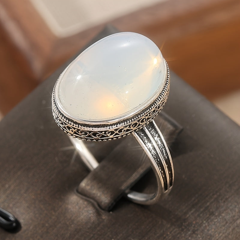Bague Vintage en Pierre de Lune Ovale