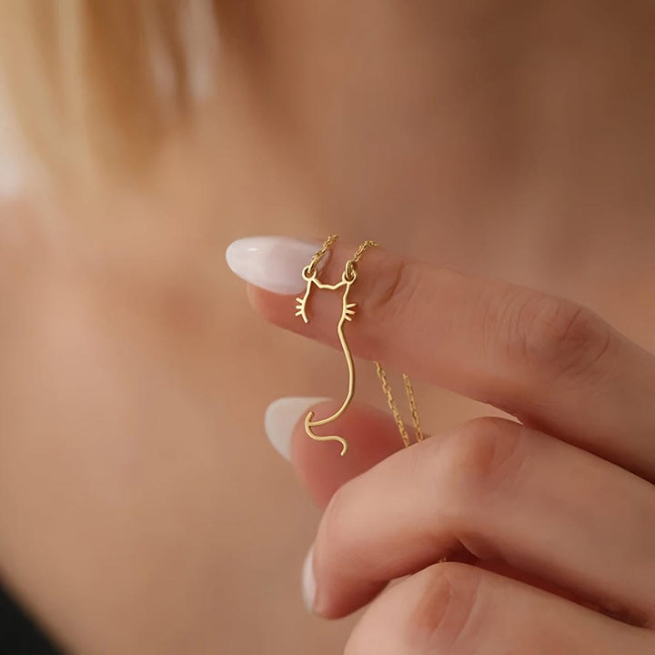 Pendentif en Or en Silhouette de Chat