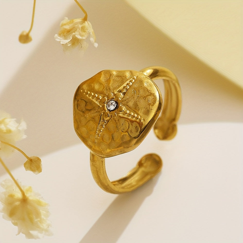 Bague Rétro Octagram en Zirconia