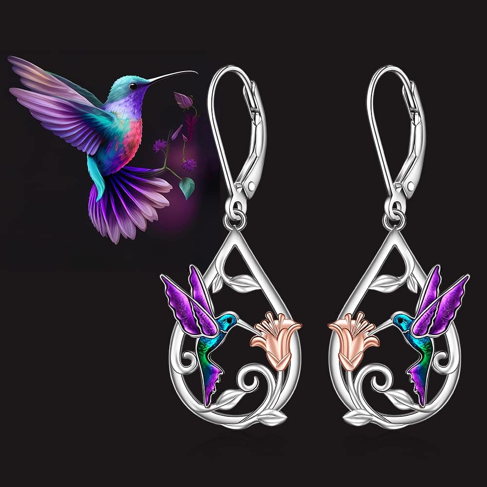 Magnifique Collier Colibri pour Femmes avec Boucles d&