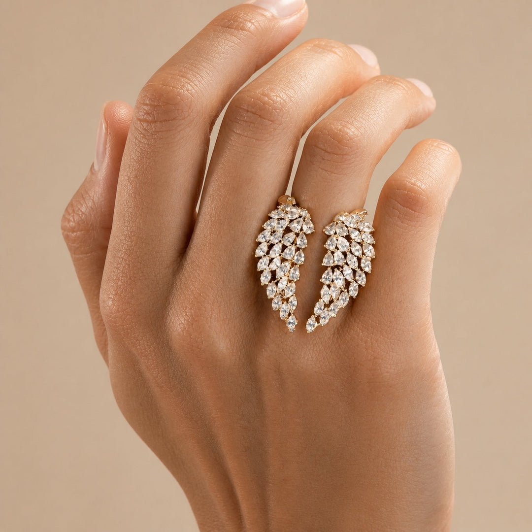 Bague Aile en Zirconium Éternelle