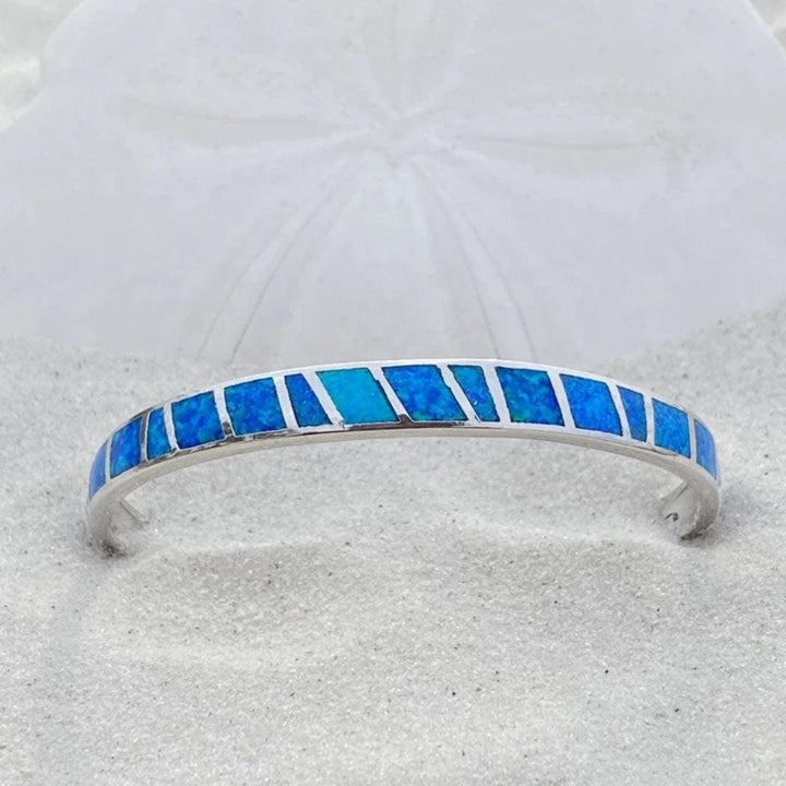 Blue Opal and Silver Bracelet