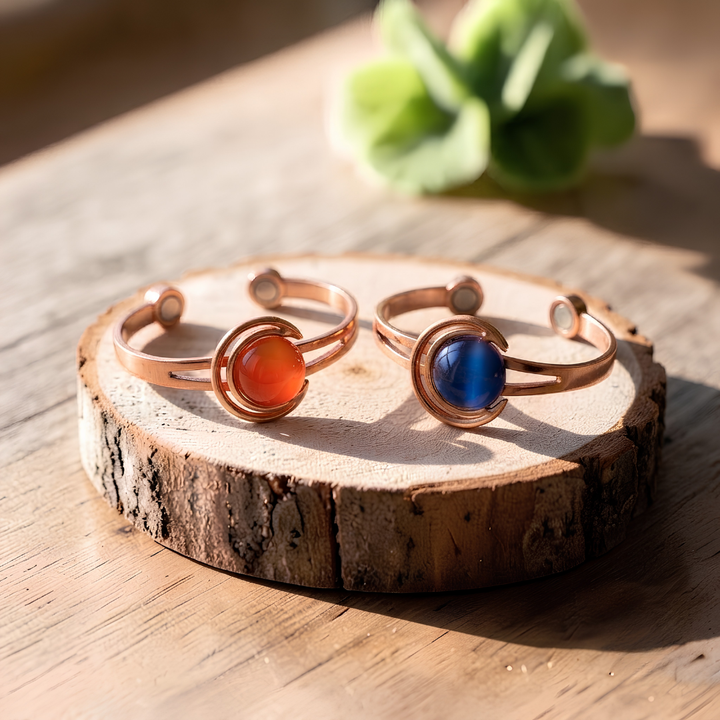 Bracelet bleu en cuivre d&