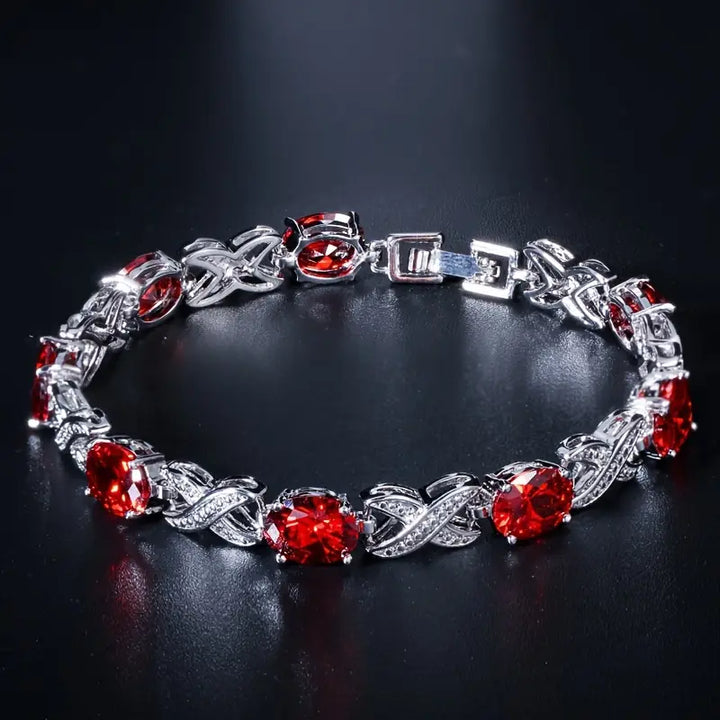 Bracelet en Or Blanc Alendra Flammeaux