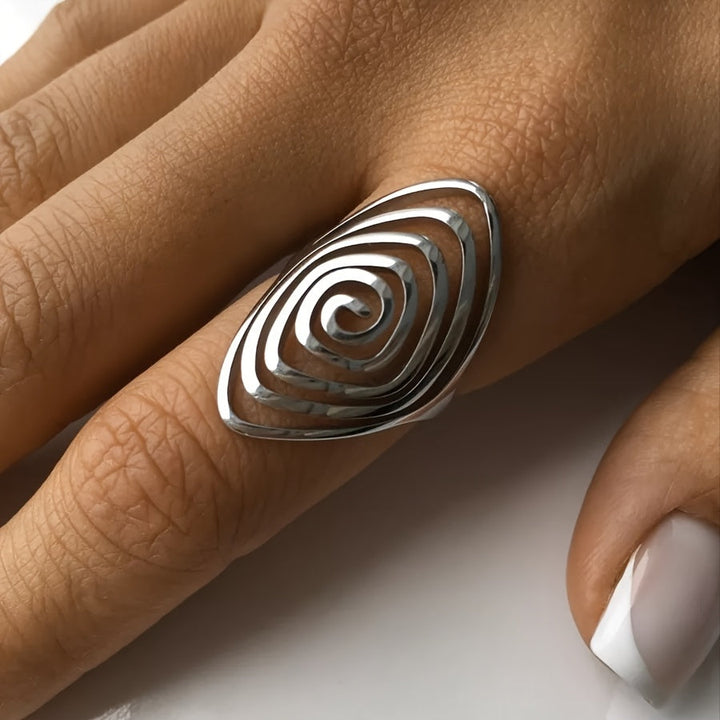 Bague Luxueuse en Spirale Creuse