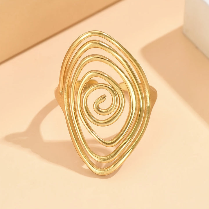 Bague Luxueuse en Spirale Creuse