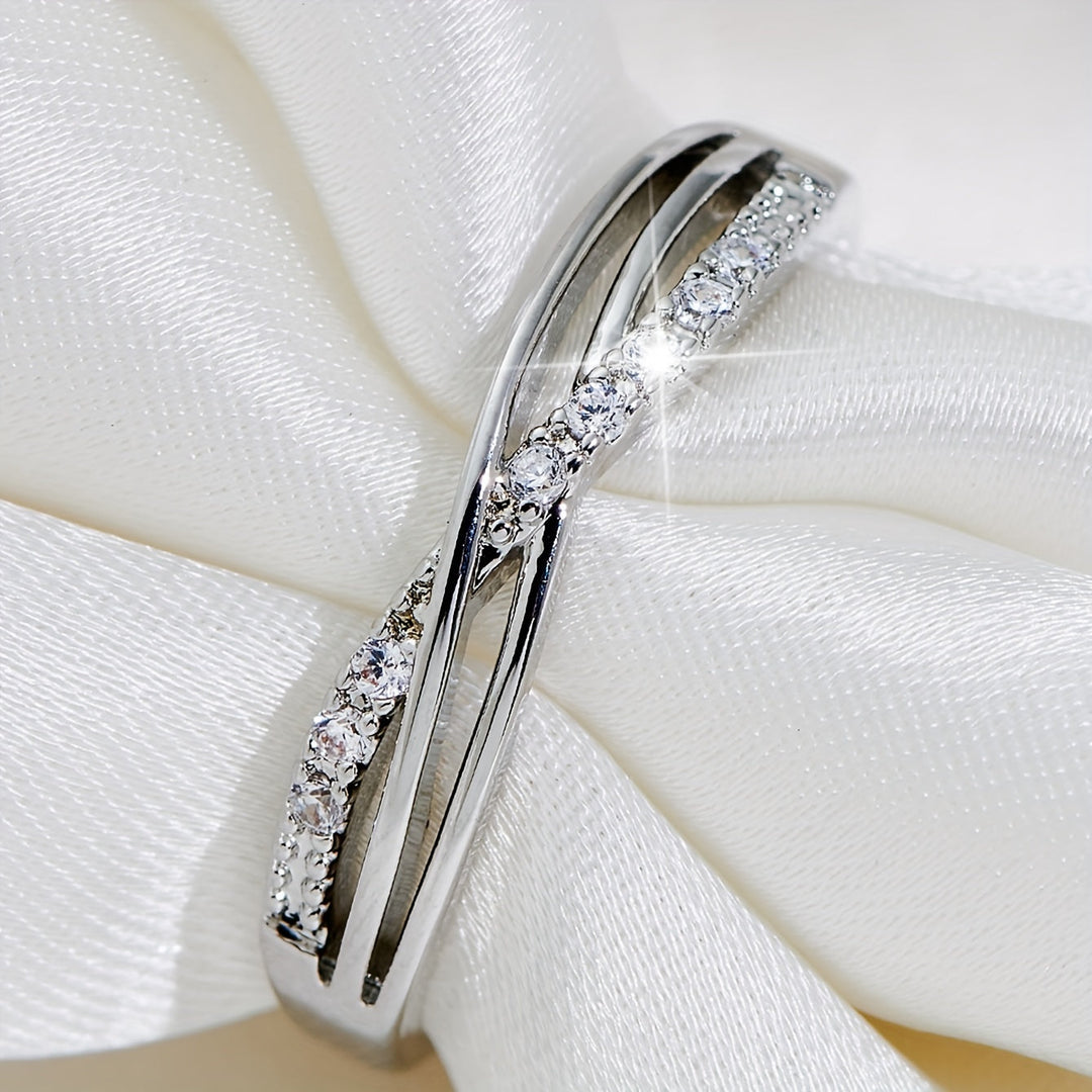 Bague Commutateur en Zirconium Or Blanc