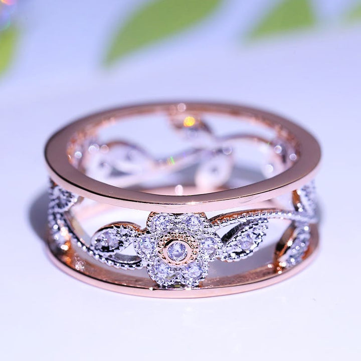 Bague Épanouie de Rose Lumineuse