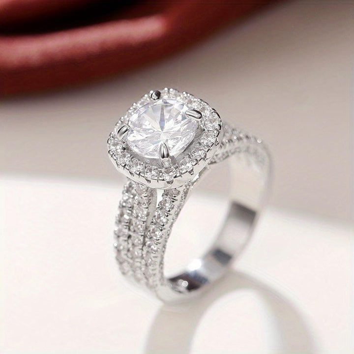 Halo Cushion Pavé Statement Ring
