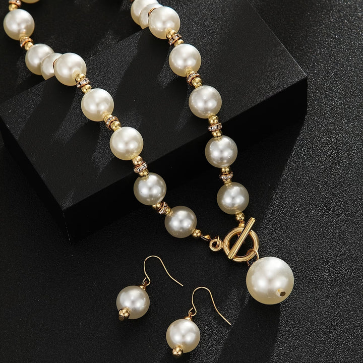 Ensemble de Collier en Perles Épaisses