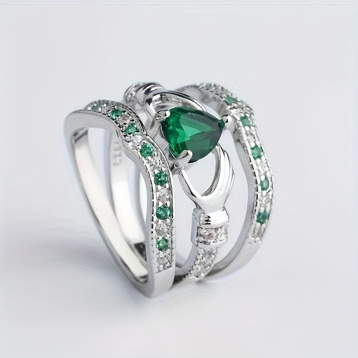 Ensemble de Bagues Claddagh en Coeur