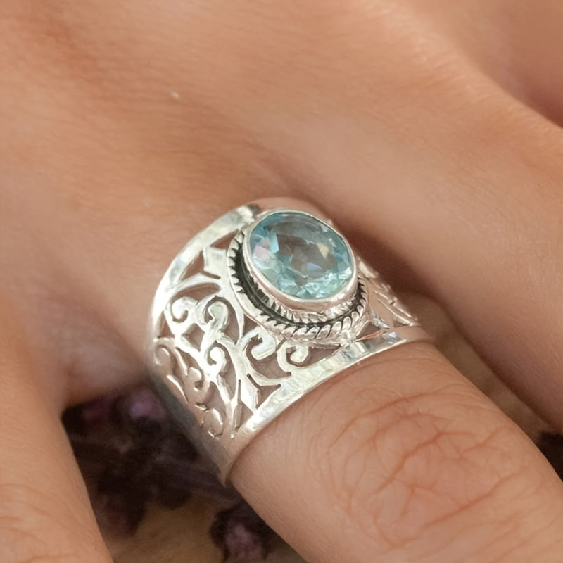 Bague Large en Cristal Bohémien