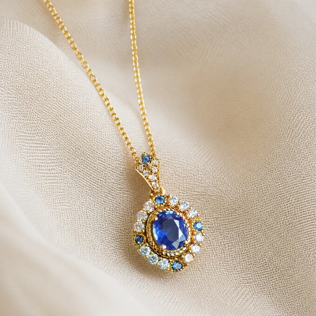 Collier Vintage en Saphir Doré